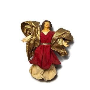 Vintage Paper Mache Angel Christmas Ornaments 5"
